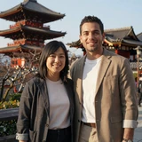 Marcus and Aiko engaged couple from London and Kyoto met on Japanese dating platform