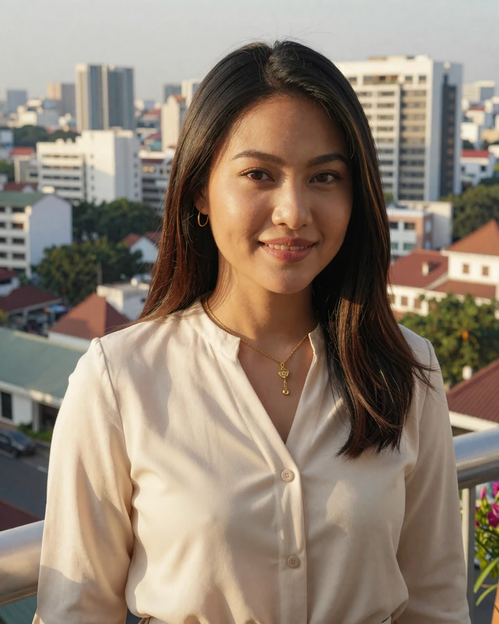 Sophy, a verified Cambodian woman member on QualityDatingAdvice cambodian dating site, smiling in Phnom Penh