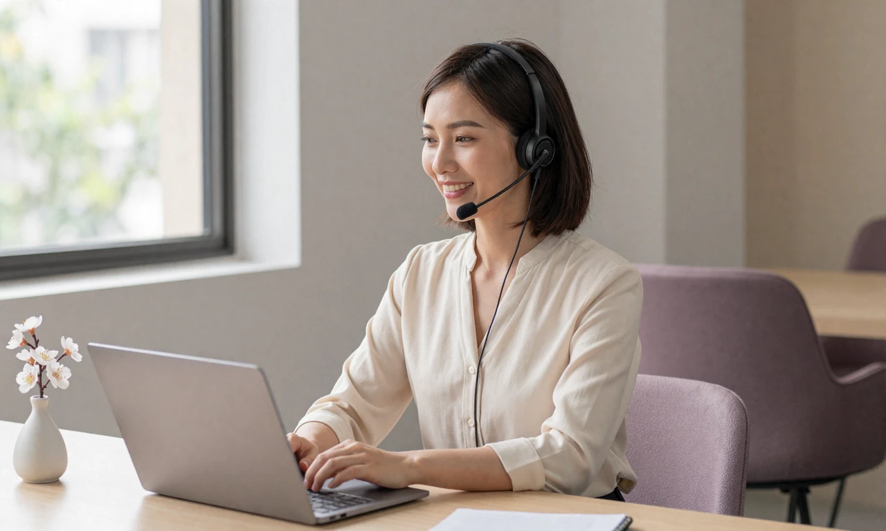 Friendly QualityDatingAdvice customer support agent ready to help with asian dating questions